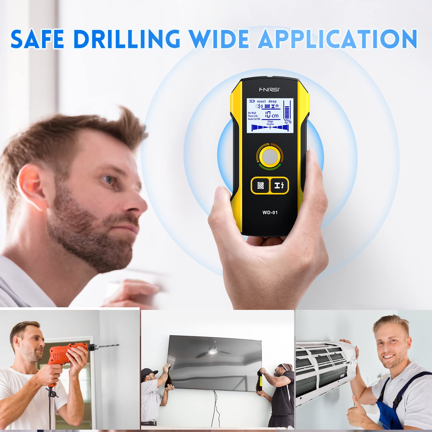 FNIRSI non-ferrous metal scan detects copper behind walls
