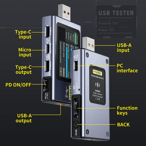 FNIRSI USB Tester QR manual access simplifies setup