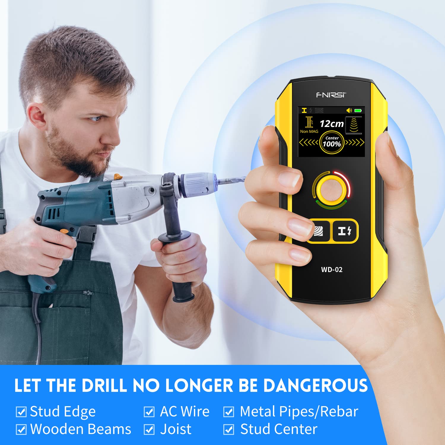FNIRSI WD-02 auto calibration enables one-step center finding.