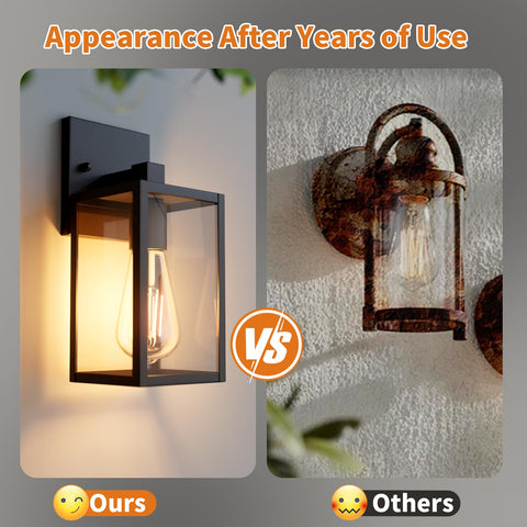 FNYUSLET tempered glass wall light showcases modern design and easy maintenance.