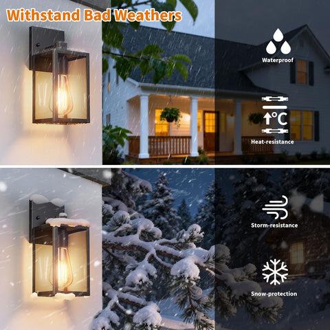 FNYUSLET wall sconce lantern black front door adds curb appeal and durable lighting.