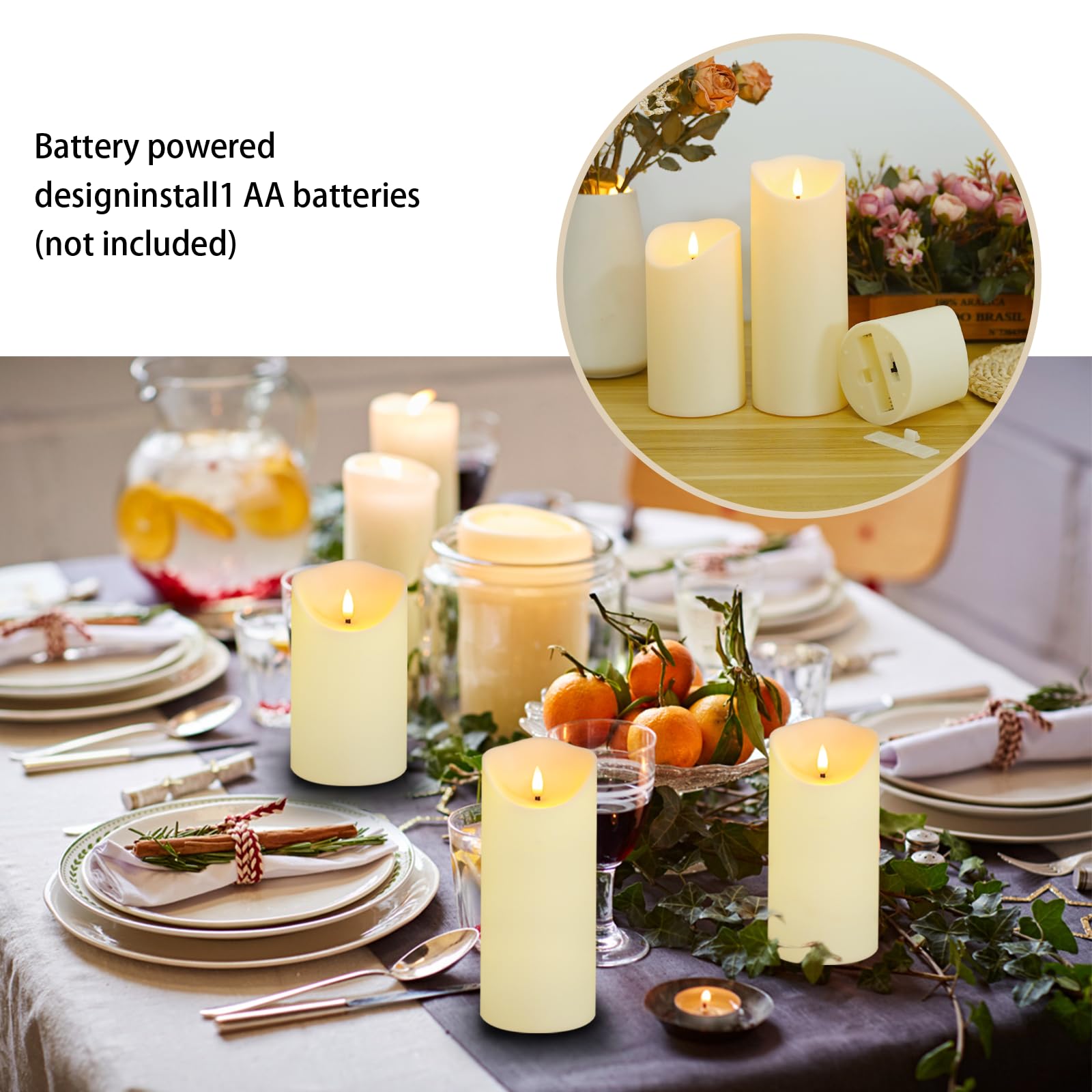 Fo32won ivory decor candles elevate holiday tabletops and mantels.