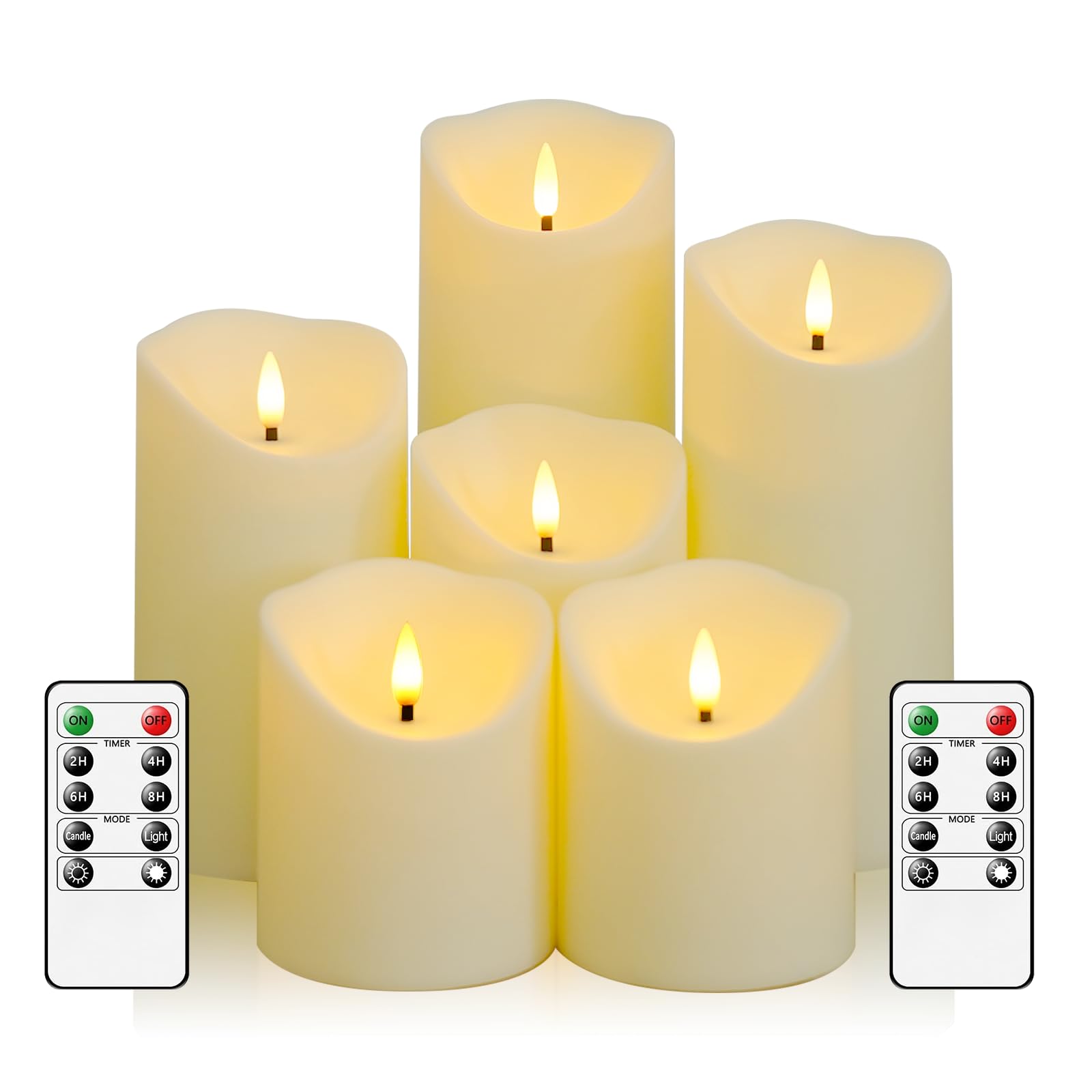 Fo32won flameless ivory candles with remote timer for cozy ambience.