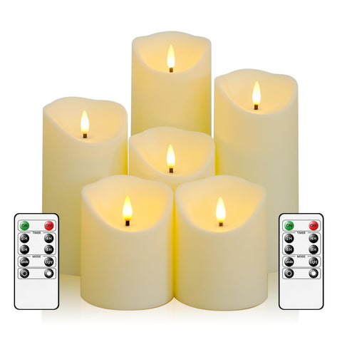 Fo32won flameless ivory candles with remote timer for cozy ambience.
