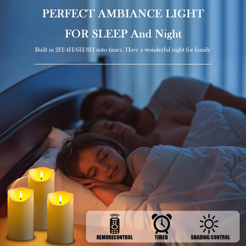 Fo32won 10-key remote candles simplify daily on/off control.