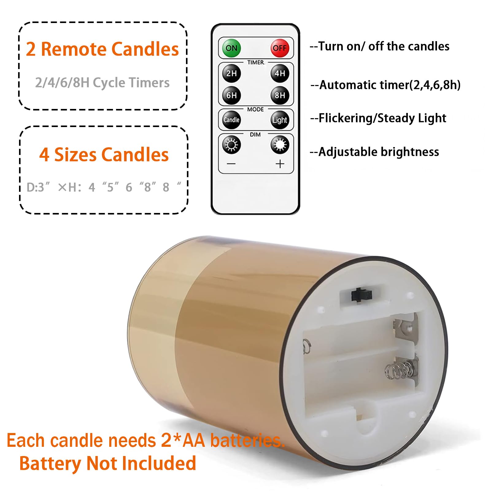 Fo32won warm ambient decor using amber flameless candles at home