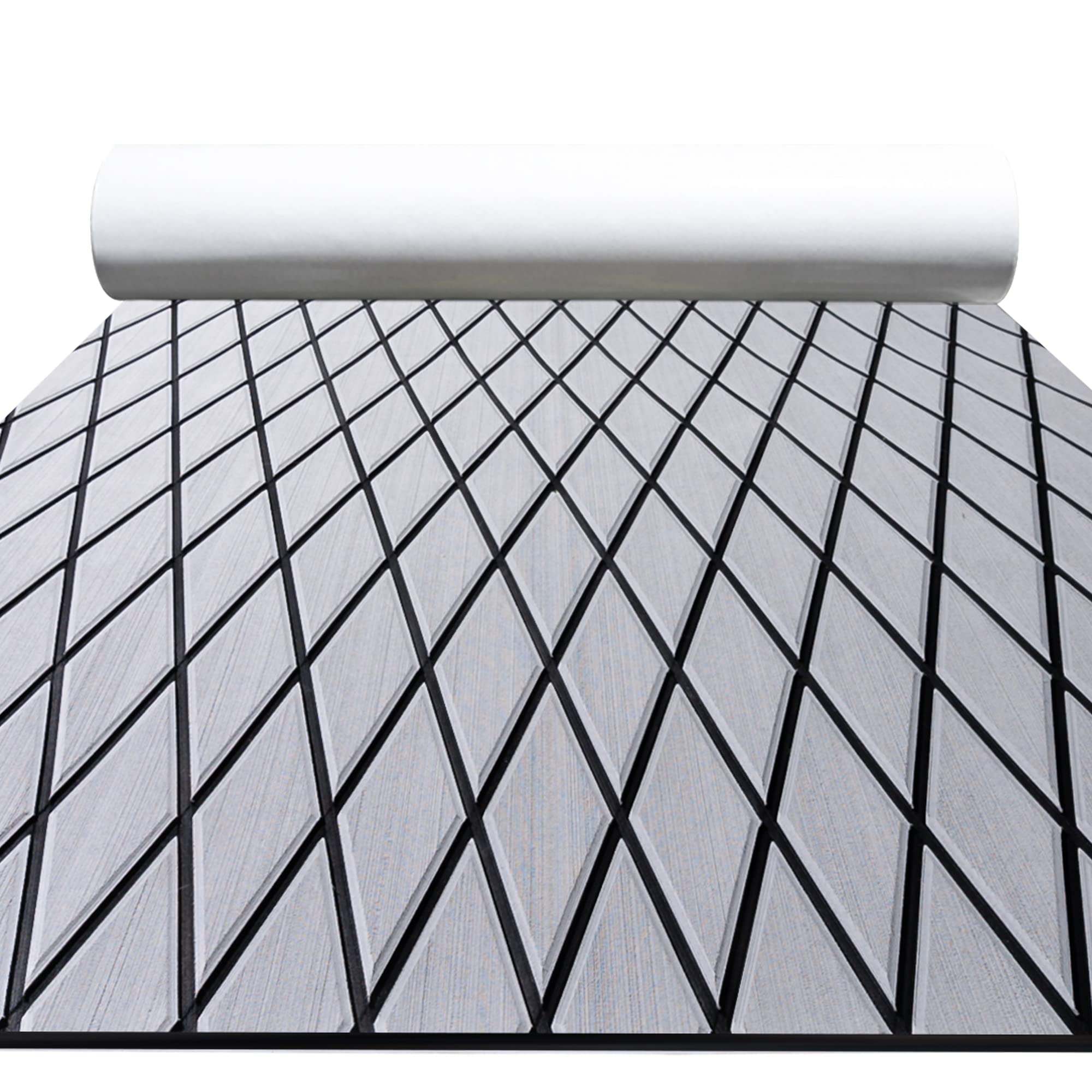 FOCEAN EVA boat flooring closeup of grey deck texture for non-slip marine use.