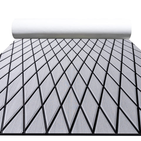 FOCEAN EVA boat flooring closeup of grey deck texture for non-slip marine use.