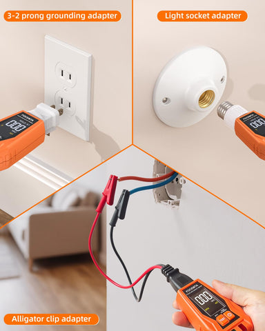 FOCEMTA 3-prong to 2-prong adapter for grounding tasks.