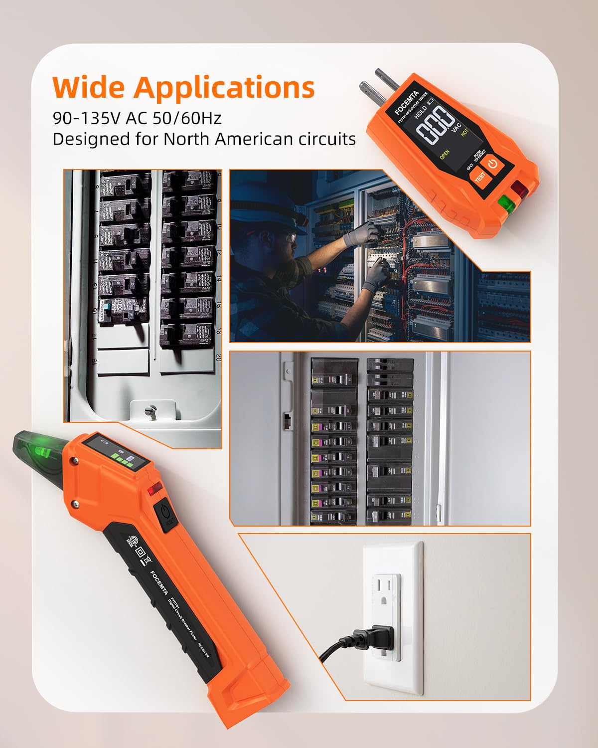 Focemta portable kit includes batteries and carrying case for easy transport