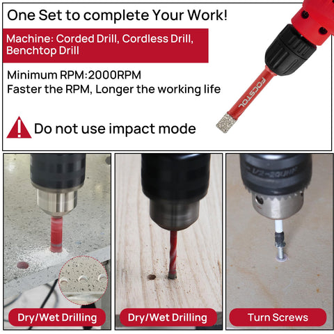 FOCSTOL quick-change hex shank enabling stable clamping and quick changes.