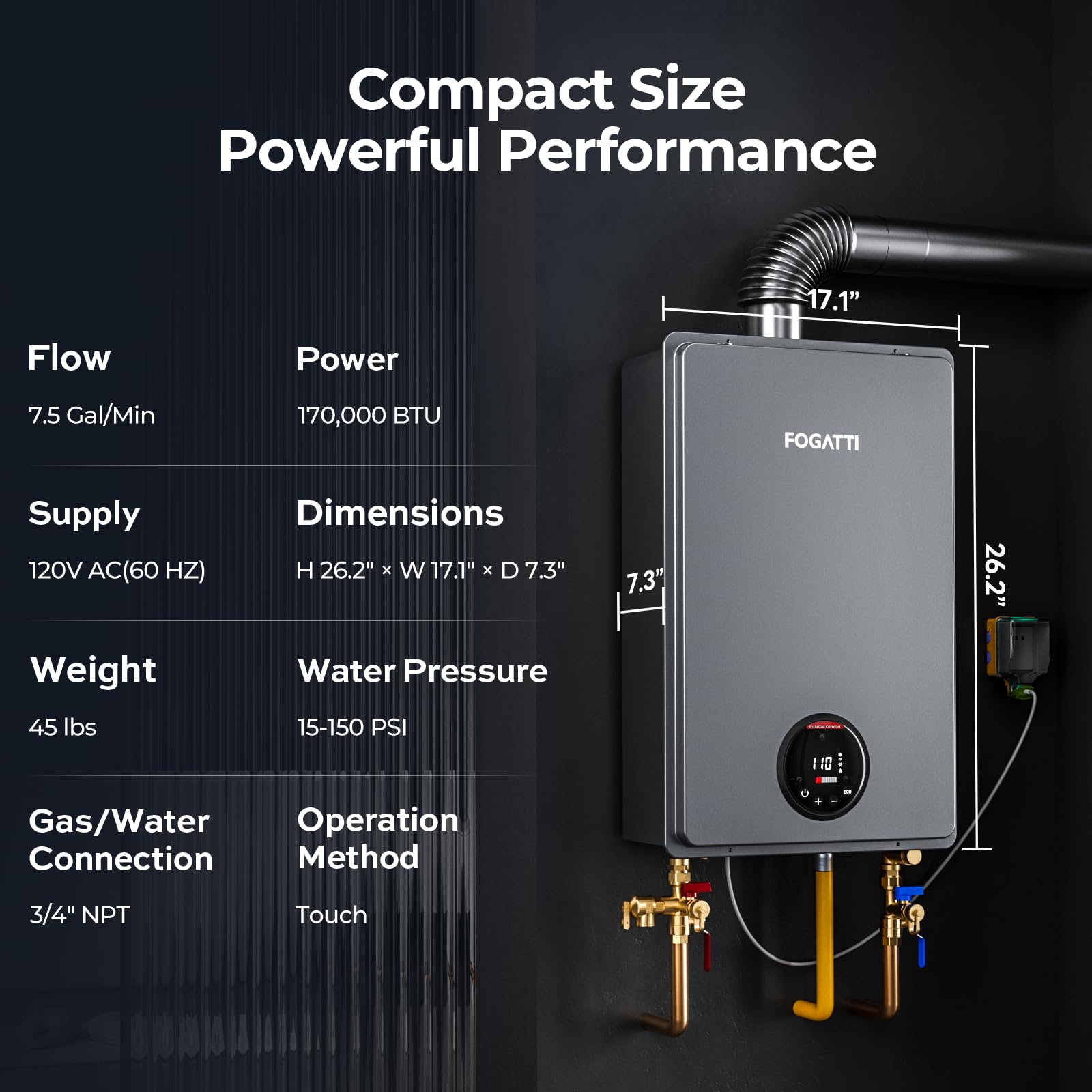 FOGATTI Instagas Comfort 170S CSA certification signals safety and quality.