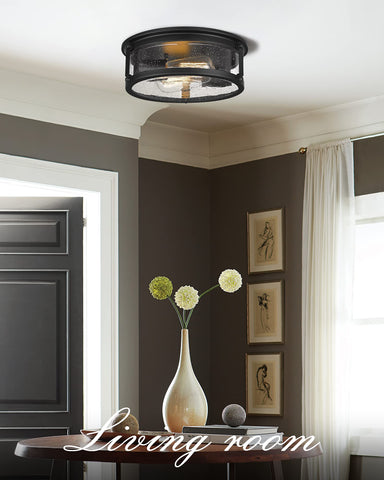 FOITTON kitchen dining area setup with flush mount lighting