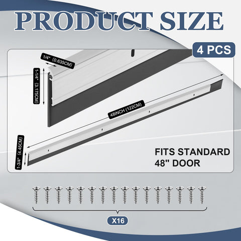 FoldTier all-season door sweep close-up shows sturdy aluminum and rubber seal