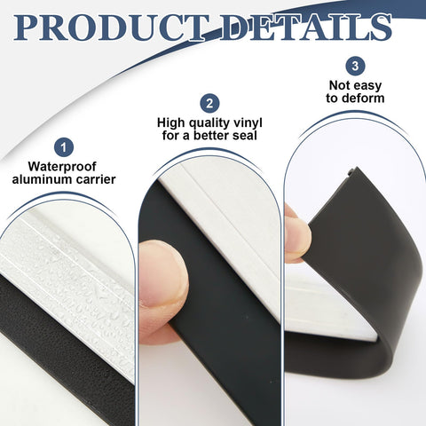 FoldTier aluminum-rubber door seal close-up highlights durable materials