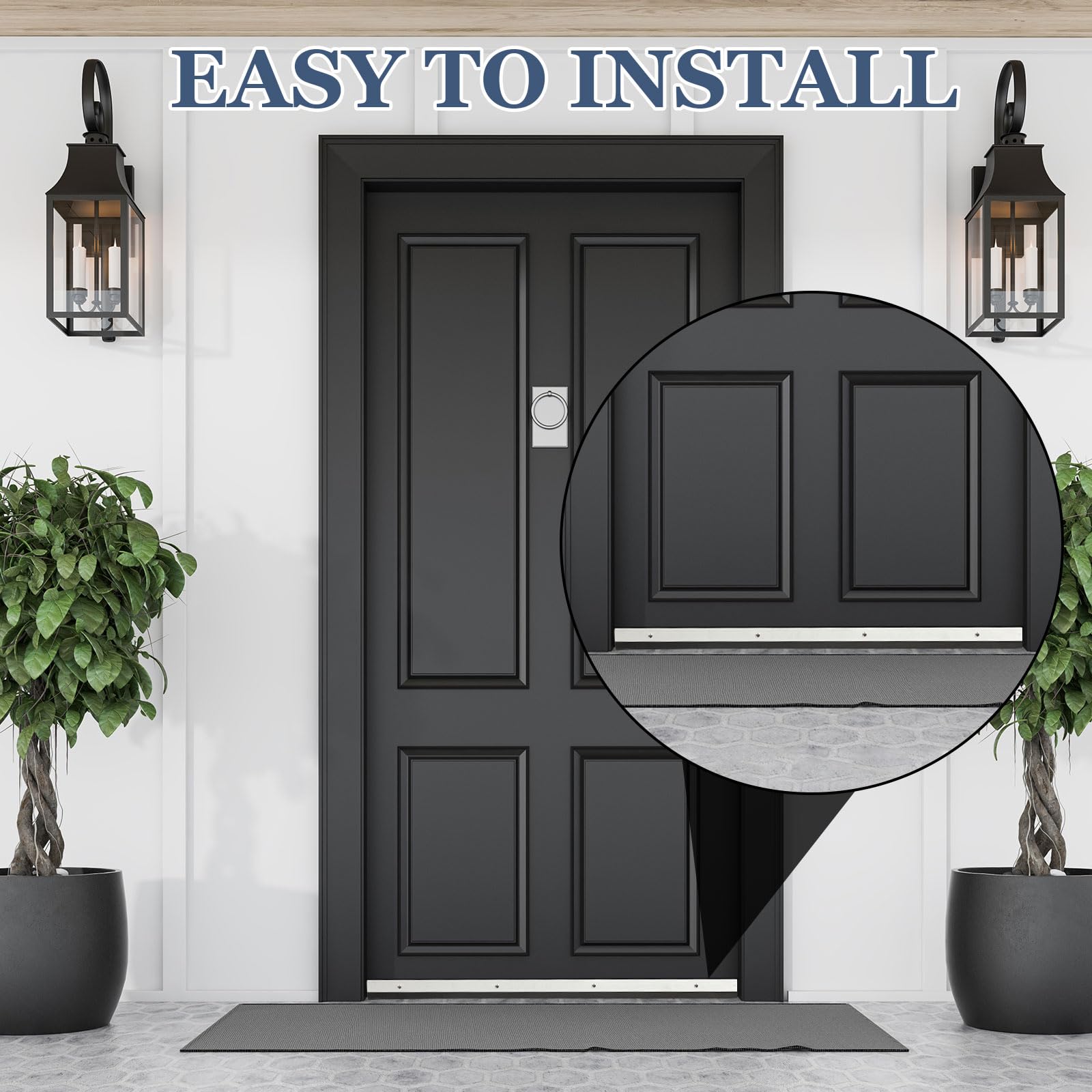 FoldTier threshold seal blocks drafts, dust, moisture effectively