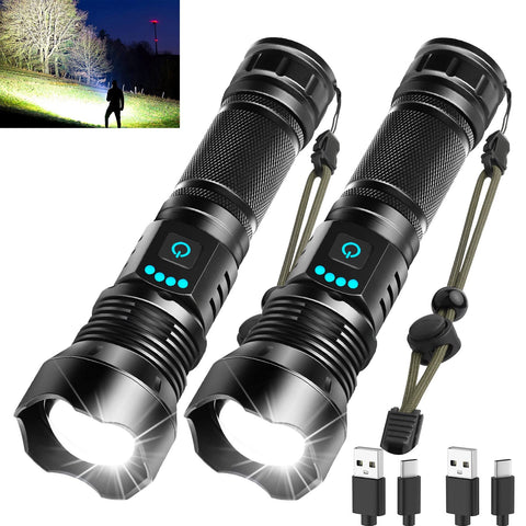 Foleto Rechargeable LED Flashlight with a compact design for camping and emergencies.
