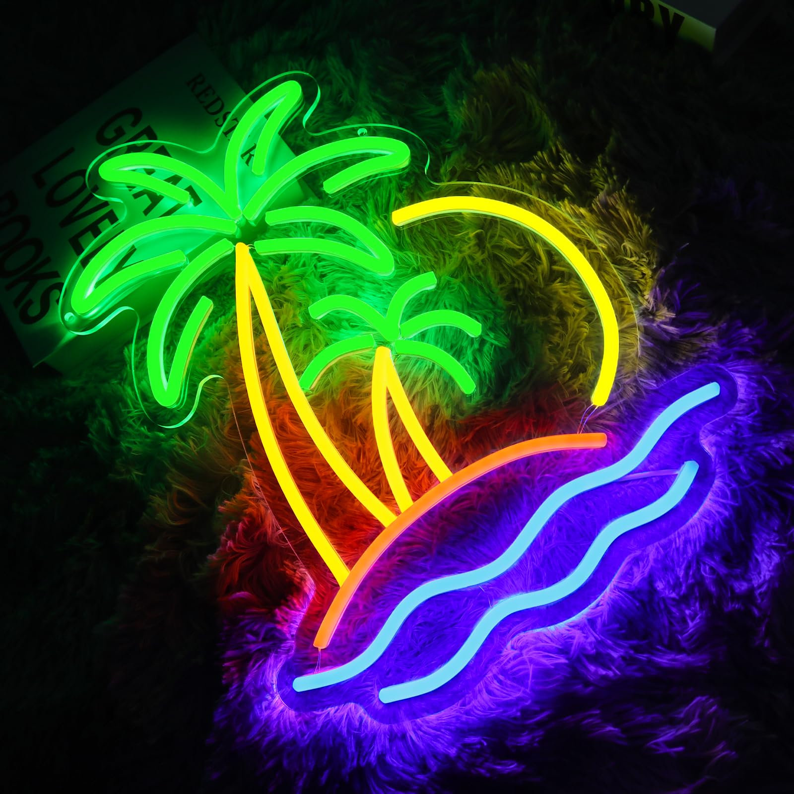 Folkive Poolside neon sign enhances indoor or outdoor party vibes.