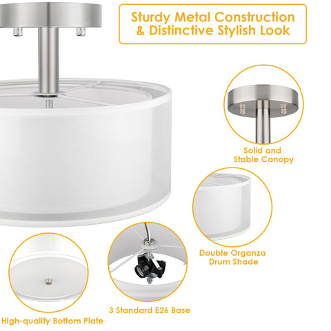 FOLKSMATE ceiling mount highlights space-saving design suitable for low ceilings.
