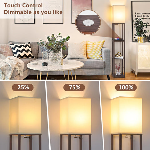 FOLKSMATE dimmable touch control lamp for soft to bright mood lighting.