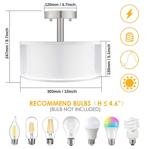 FOLKSMATE drum light socket detail demonstrates adjustable angles for targeted illumination.