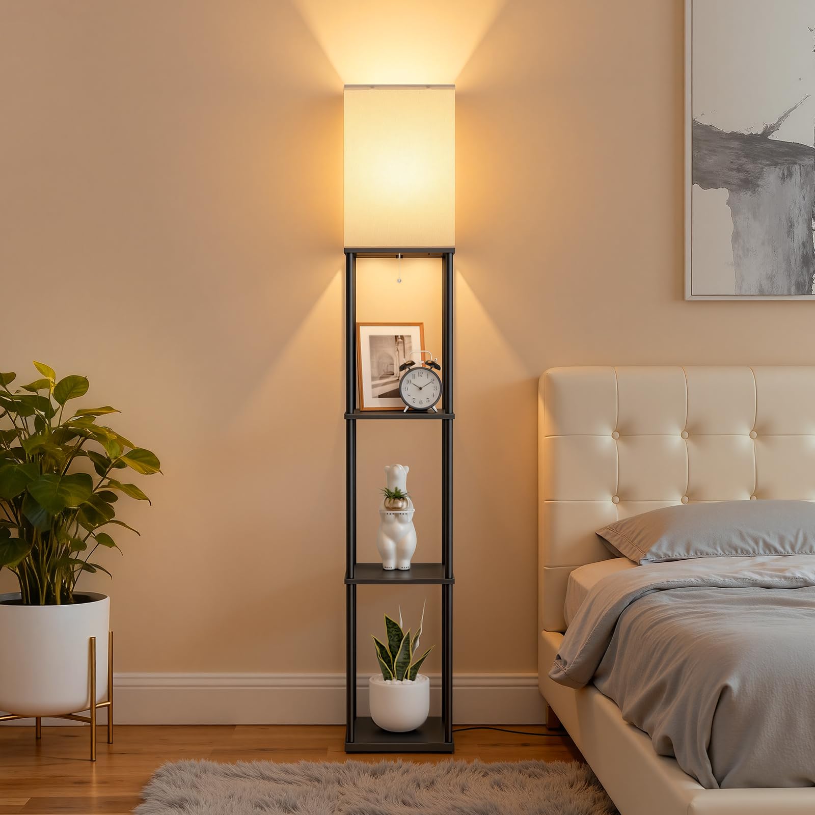 FOLKSMATE floor lamp adds living room decor and light