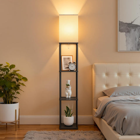 FOLKSMATE floor lamp adds living room decor and light