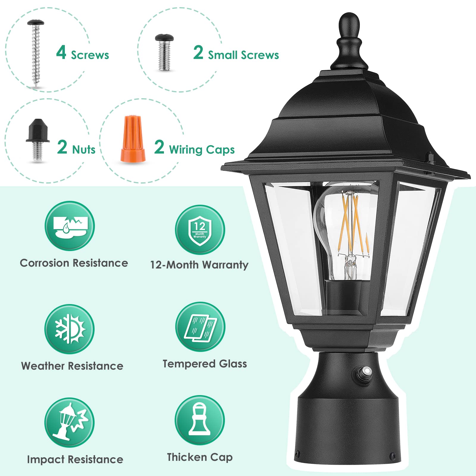FOLKSMATE weather-resistant outdoor lamp ready for harsh weather