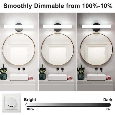 FOLKSMATE white diffuser casts radiant, uniform glow across vanity surfaces