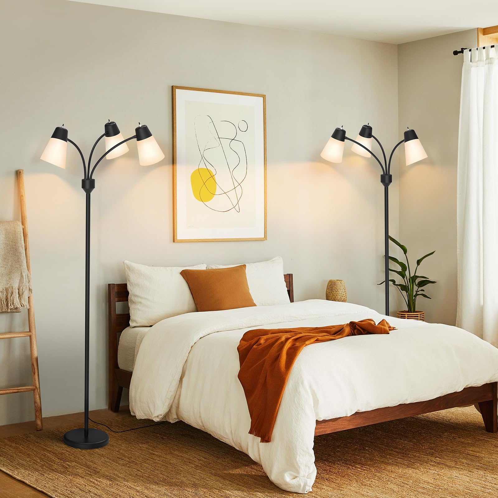 FOLKSMATE white shades deliver crisp bright light.
