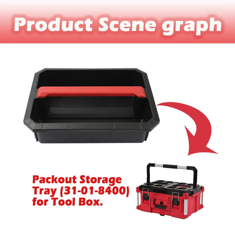 Follde Packout storage tray durable plastic construction for long-lasting use.
