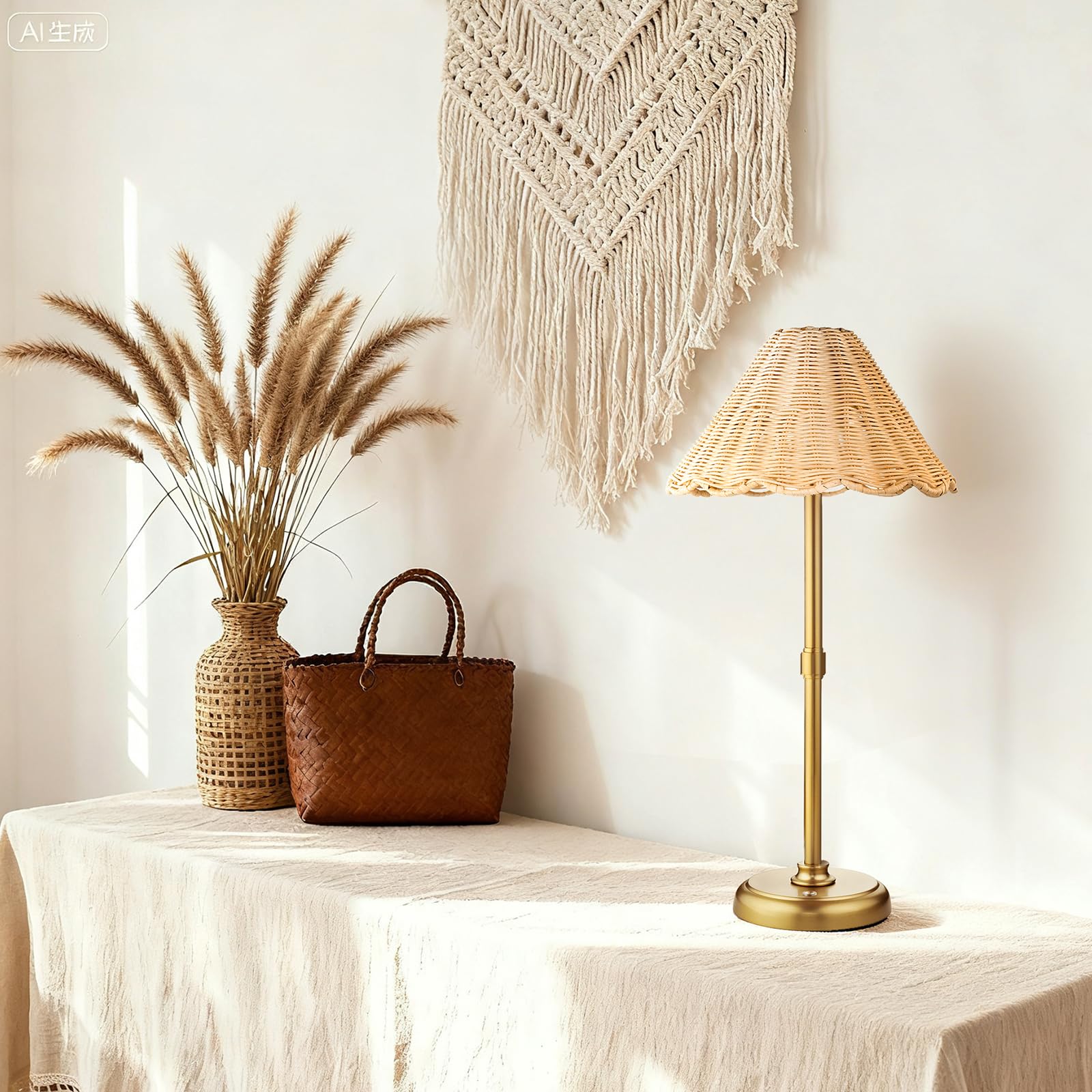 Folux brass-finish frame conveying modern Boho elegance