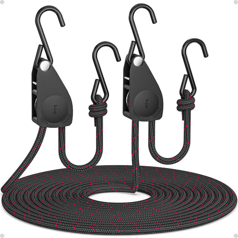 Fondwell 1/4-inch tie-down strap ratchet close-up showing secure locking for easy tightening