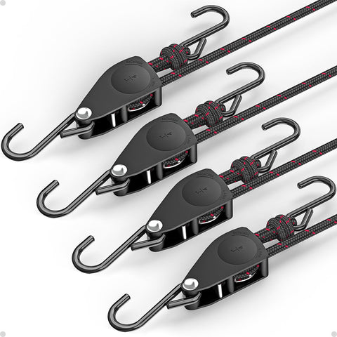 Fondwell quad-pack rope tie-downs with quick-release for rapid securing
