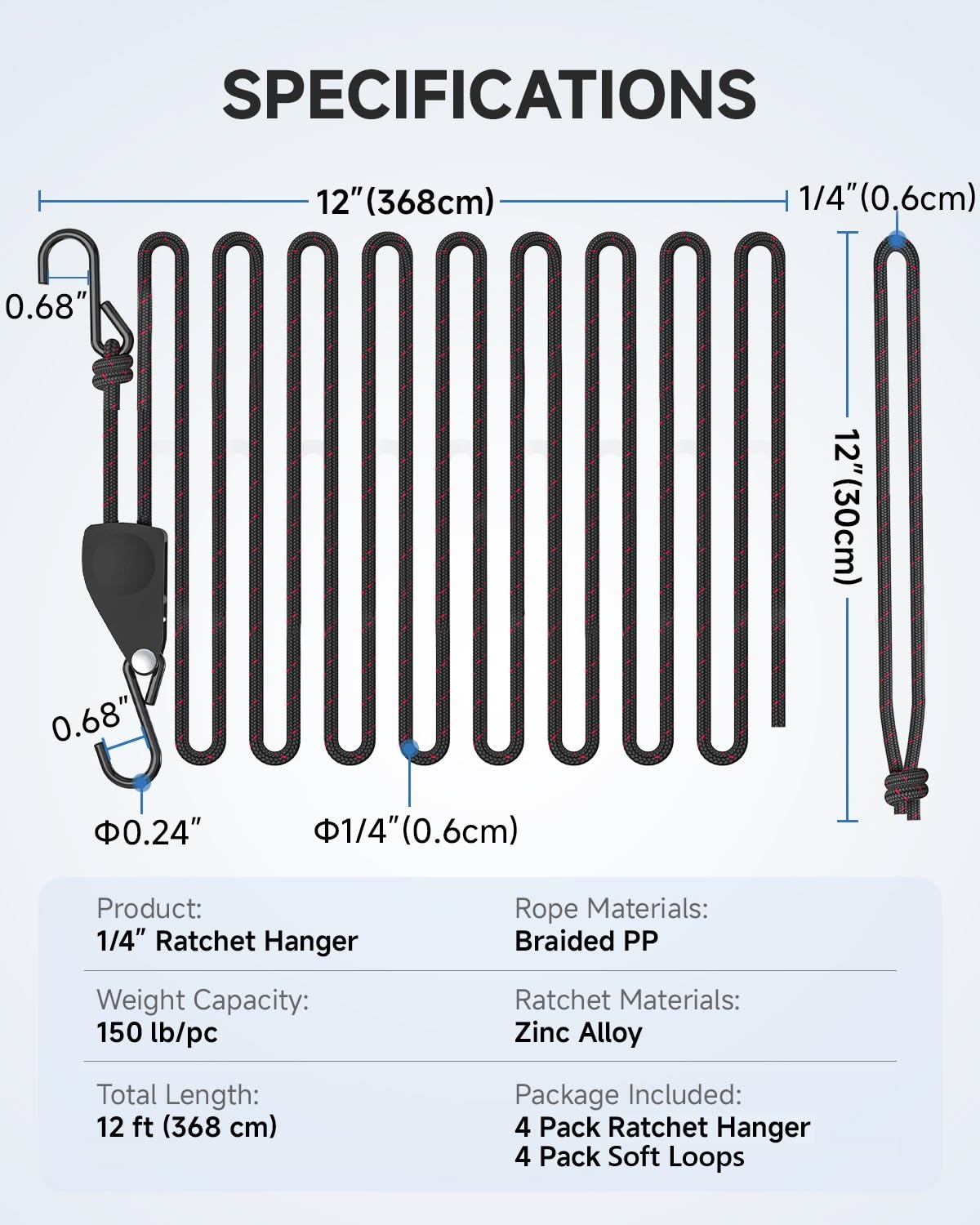 Fondwell versatile application tie-downs for trucks, kayaks, and camping gear