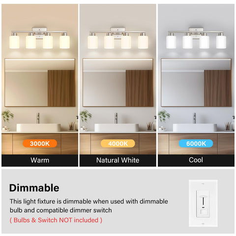 FonmYim dimmable capability diagram demonstrates how brightness shifts with compatible switches.