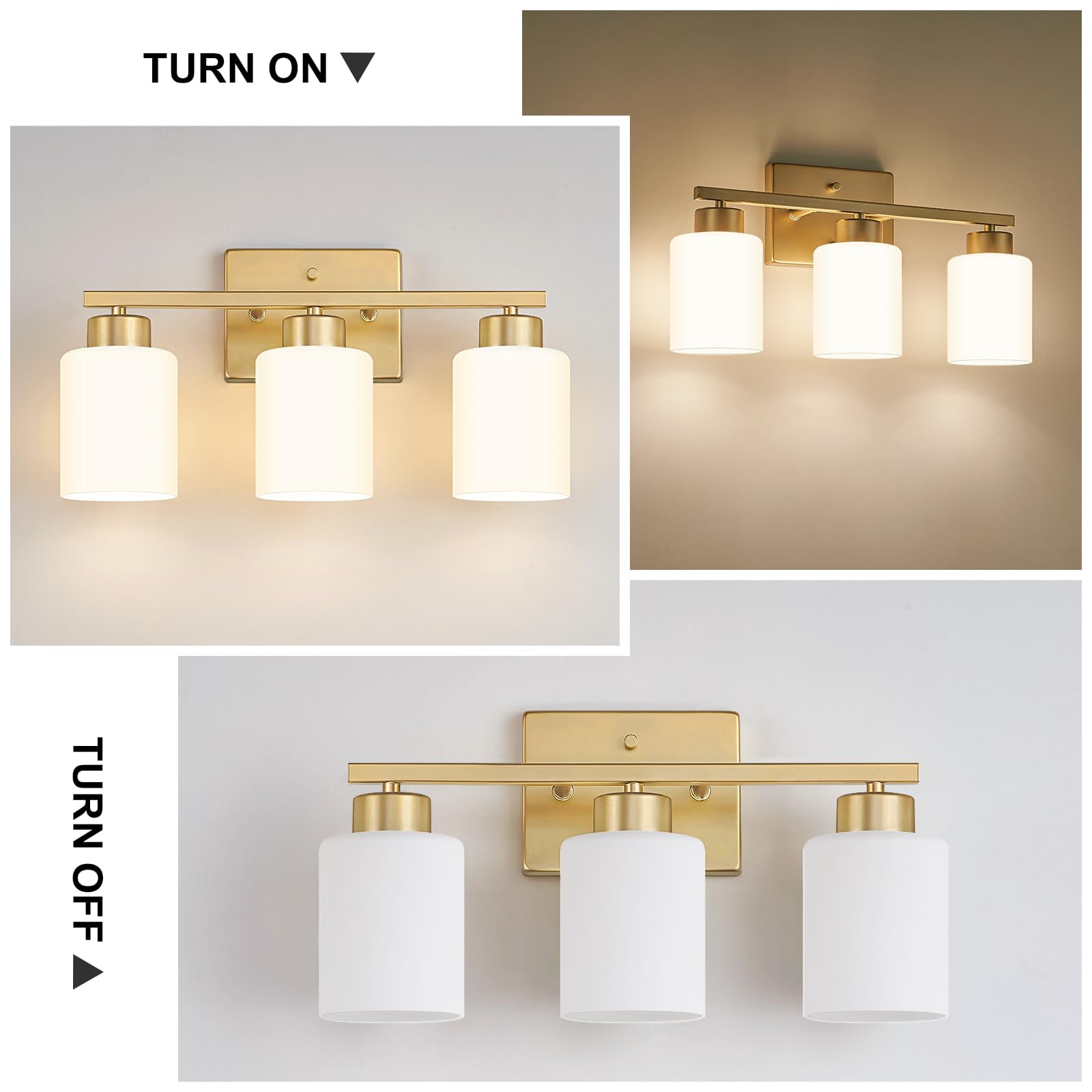 FonmYim durable metal construction ensures long-lasting bathroom lighting.