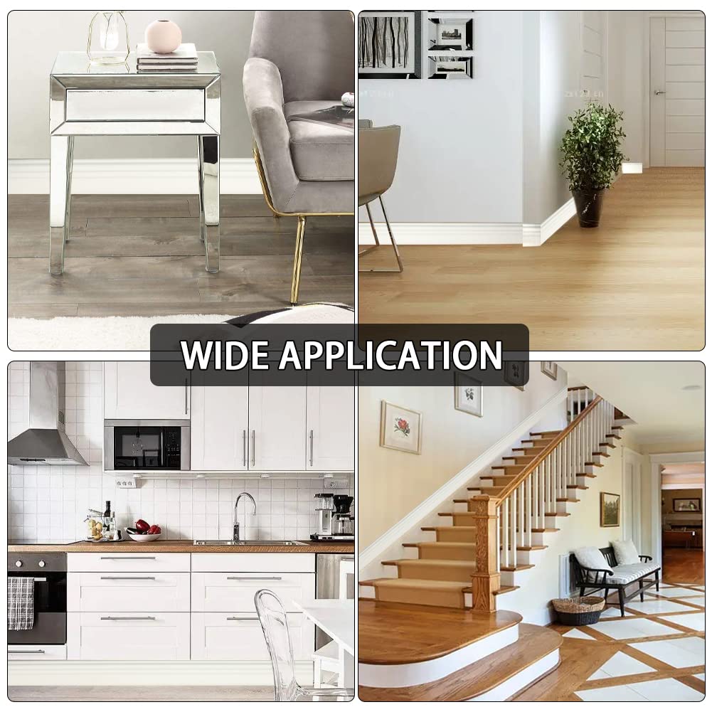 Fonuno cream-white baseboard suited for walls, floors, and corners