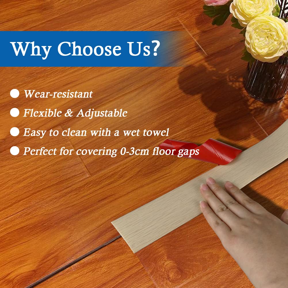 Beige transition strip from FONUNO covering floor gaps neatly.