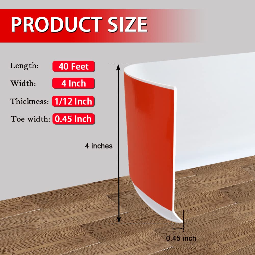 Fonuno vinyl wall base in living spaces such as kitchen and hallway