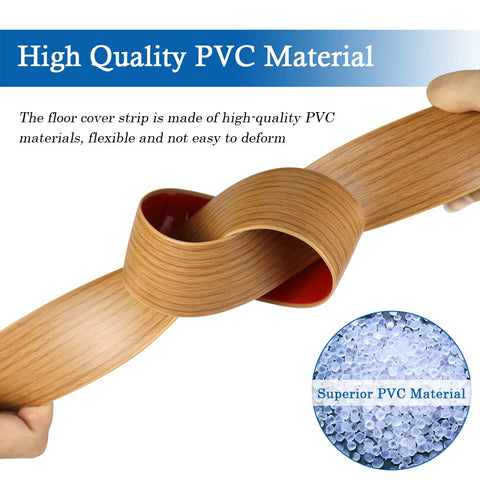 FONUNO peel-and-stick vinyl trim to cover tile gaps and seal transitions.