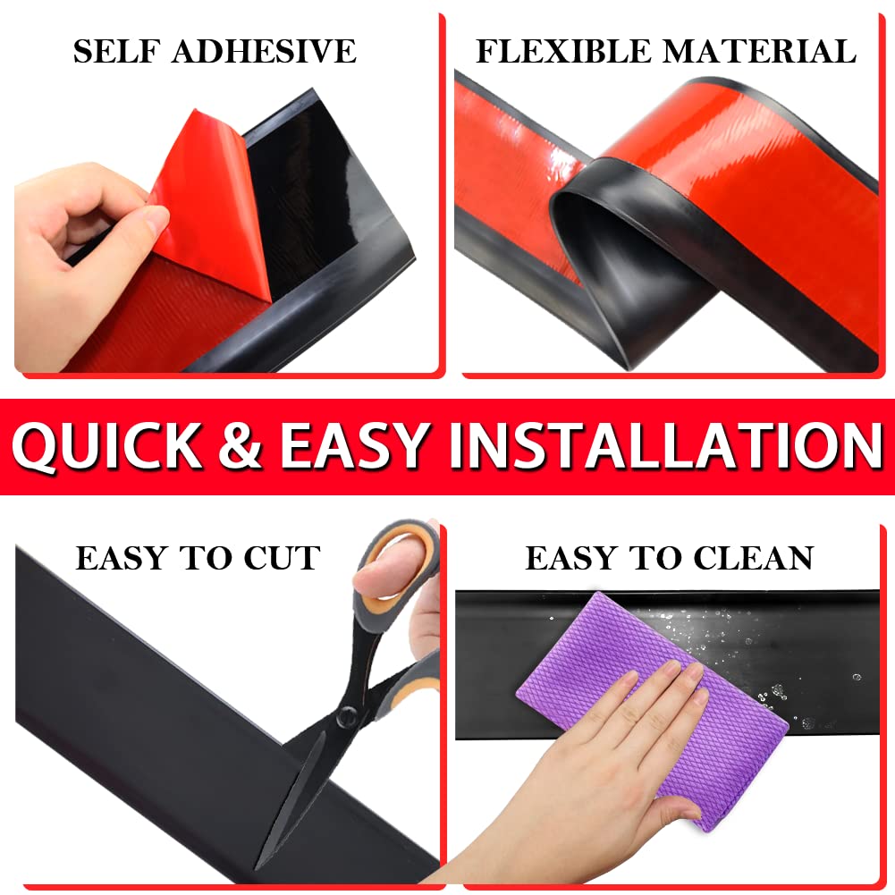 Fonuno self-adhesive baseboard application demonstrates quick, tool-free installation