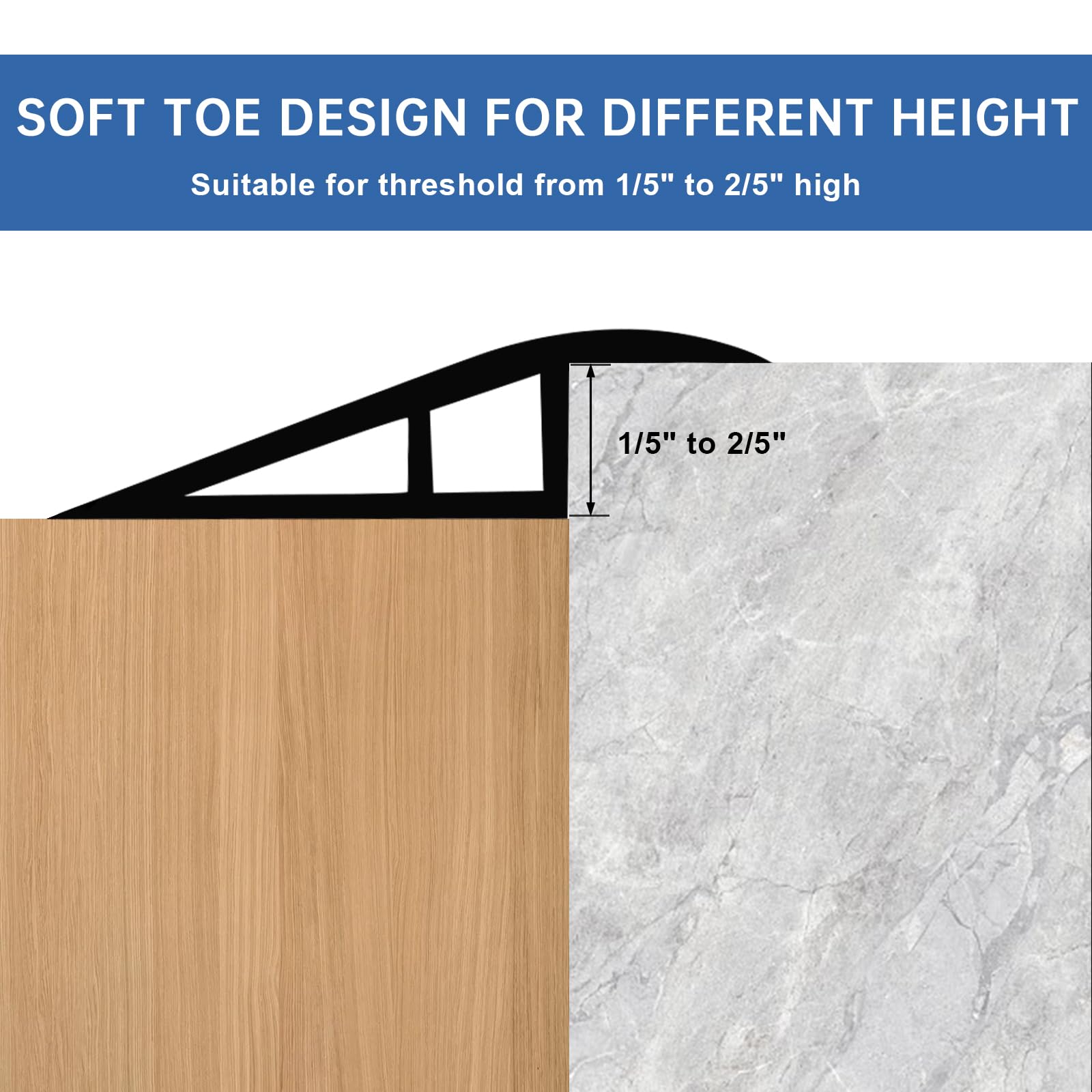 FONUNO threshold bridges carpet and tile for a smooth transition