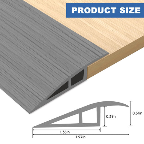 FONUNO vinyl threshold in durable PVC for long-lasting hallway use