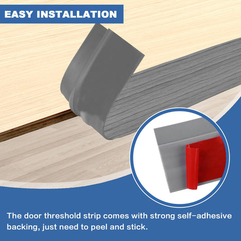 FONUNO threshold strip with self-adhesive backing for quick, tool-free installation