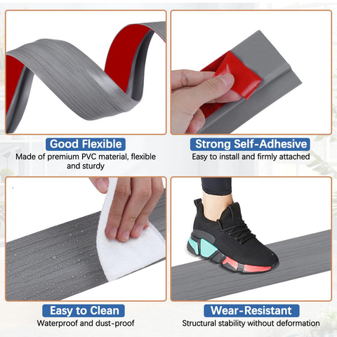 FONUNO vinyl transition strip demonstrates easy cut-to-fit installation