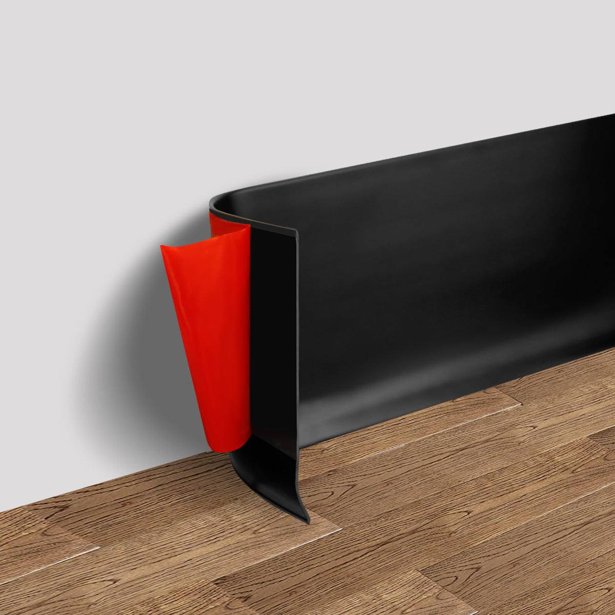 Fonuno vinyl wall base unrolled shows flexible edge protection for rooms