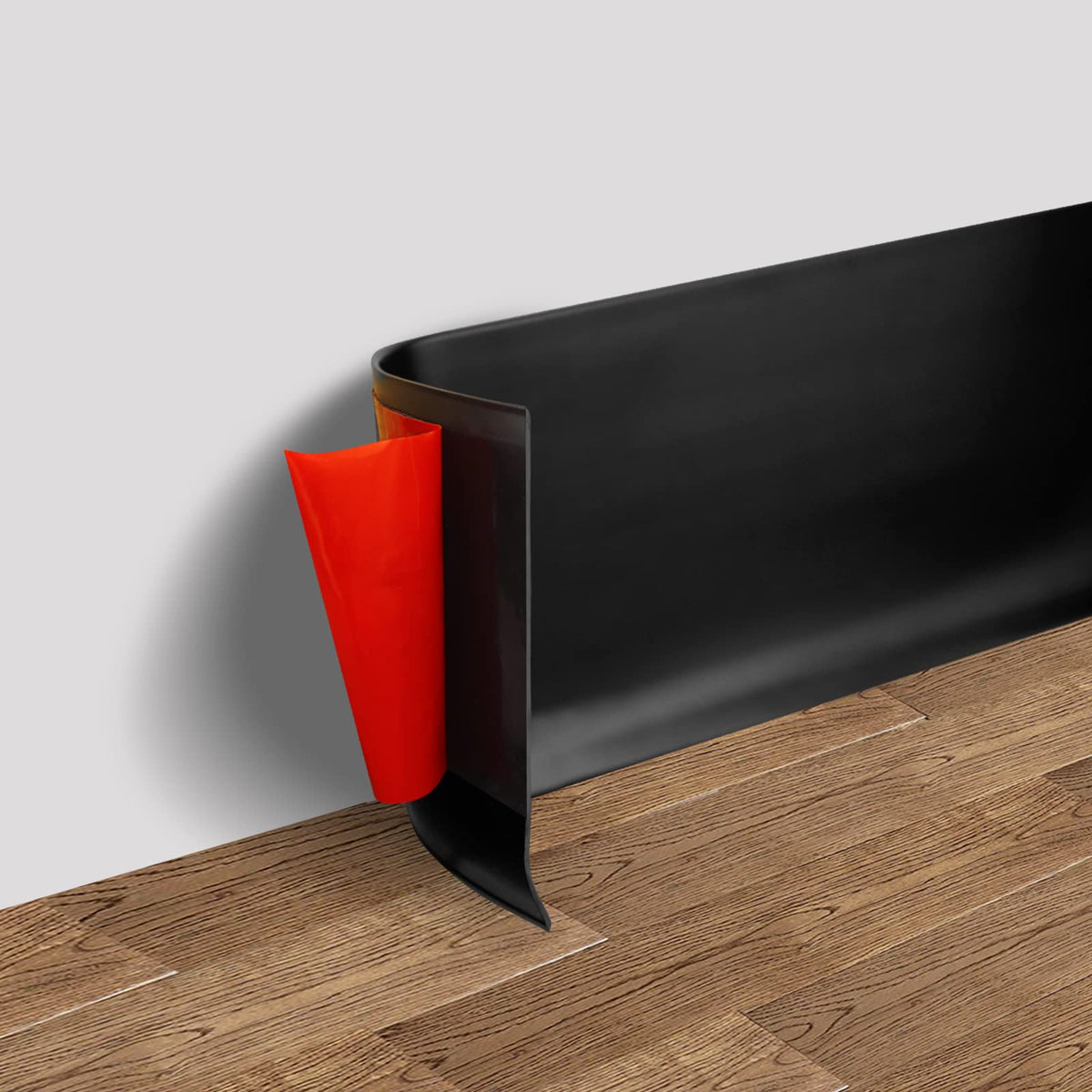 FONUNO vinyl wall base black roll for seamless room edges and quick coverage.