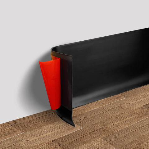 FONUNO vinyl wall base black roll for seamless room edges and quick coverage.