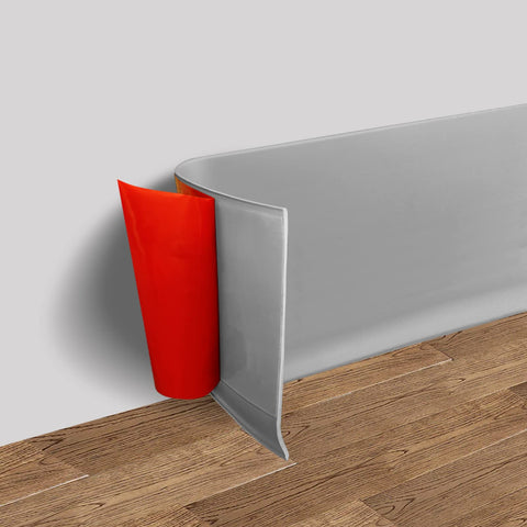 FONUNO vinyl wall base gray adhesive back for quick, mess-free installation.